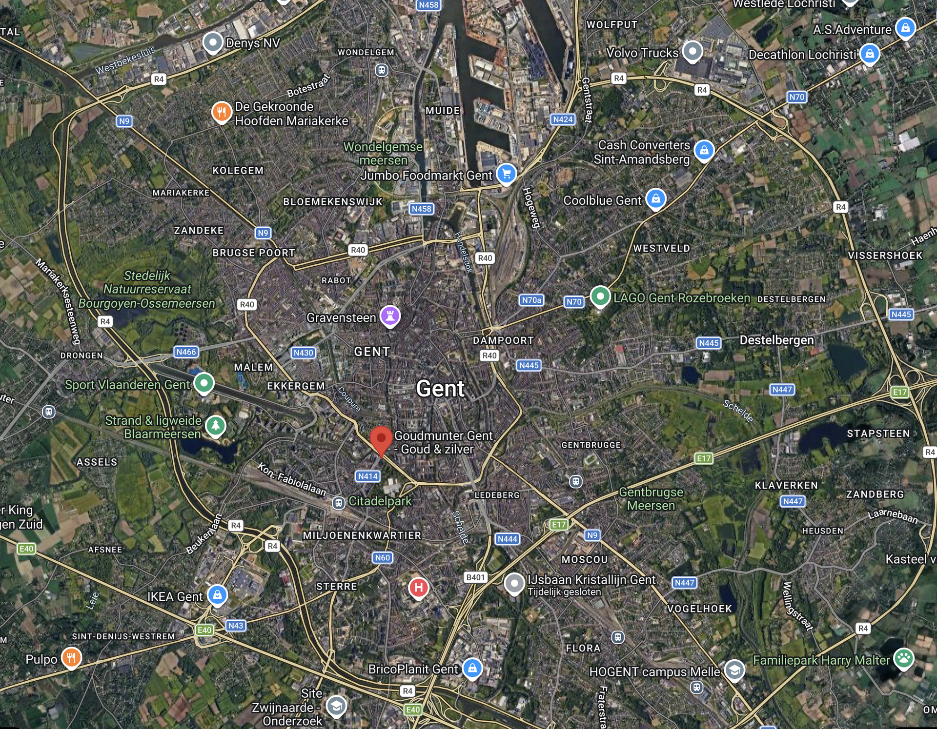 Map of Goudmunter, Ghent