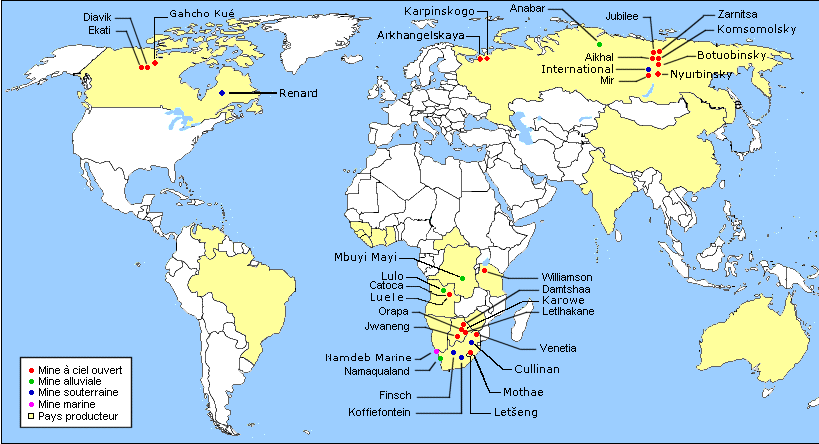 La mine de diamant de Botswana