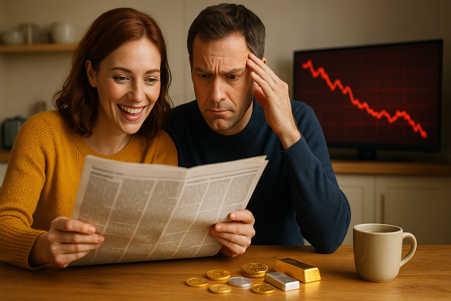 Heb je die krant gezien? Iedereen vrolijk, economen zenuwachtig.