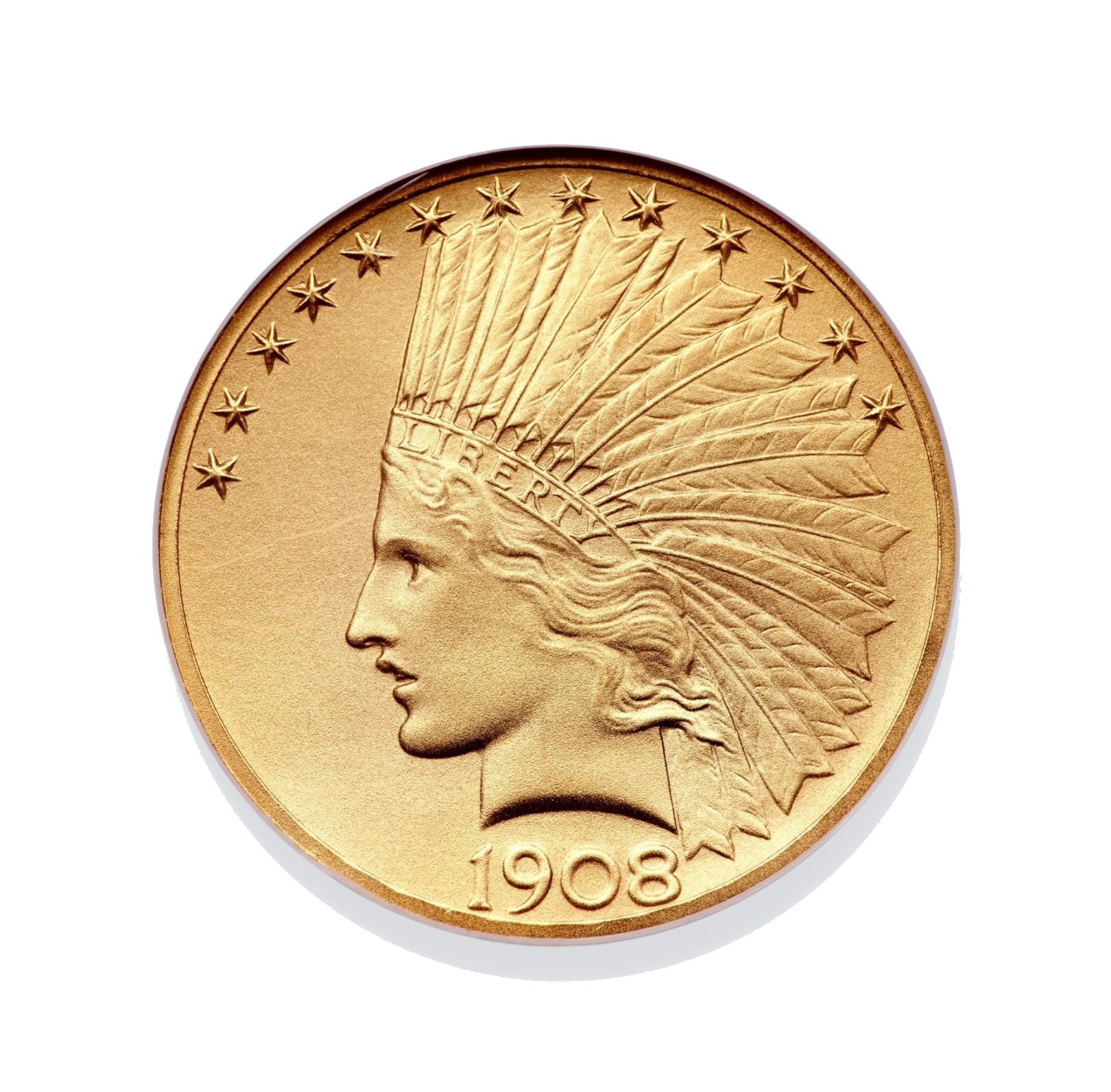 Pièce de 10 dollars à l'effigie d'un Indien