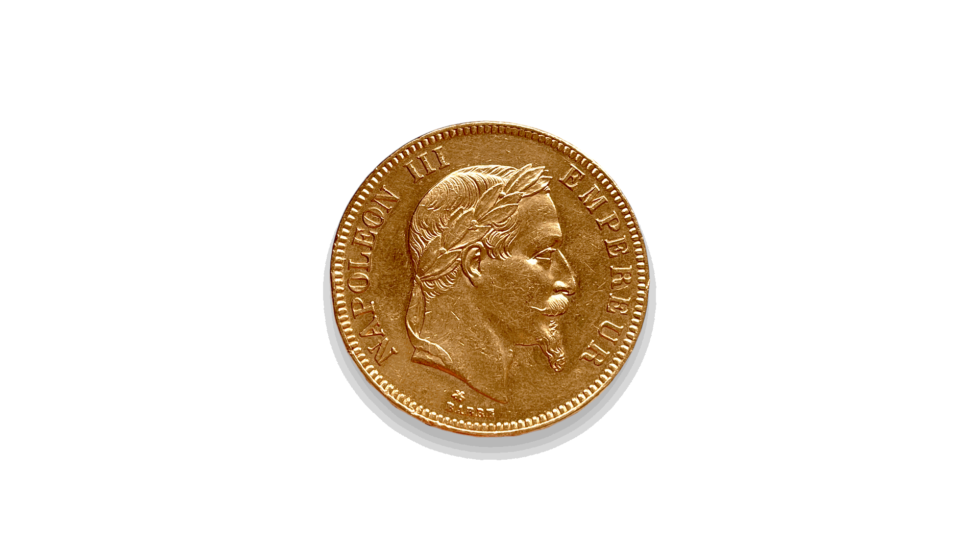 Gold 100-franc Napoleon III coin