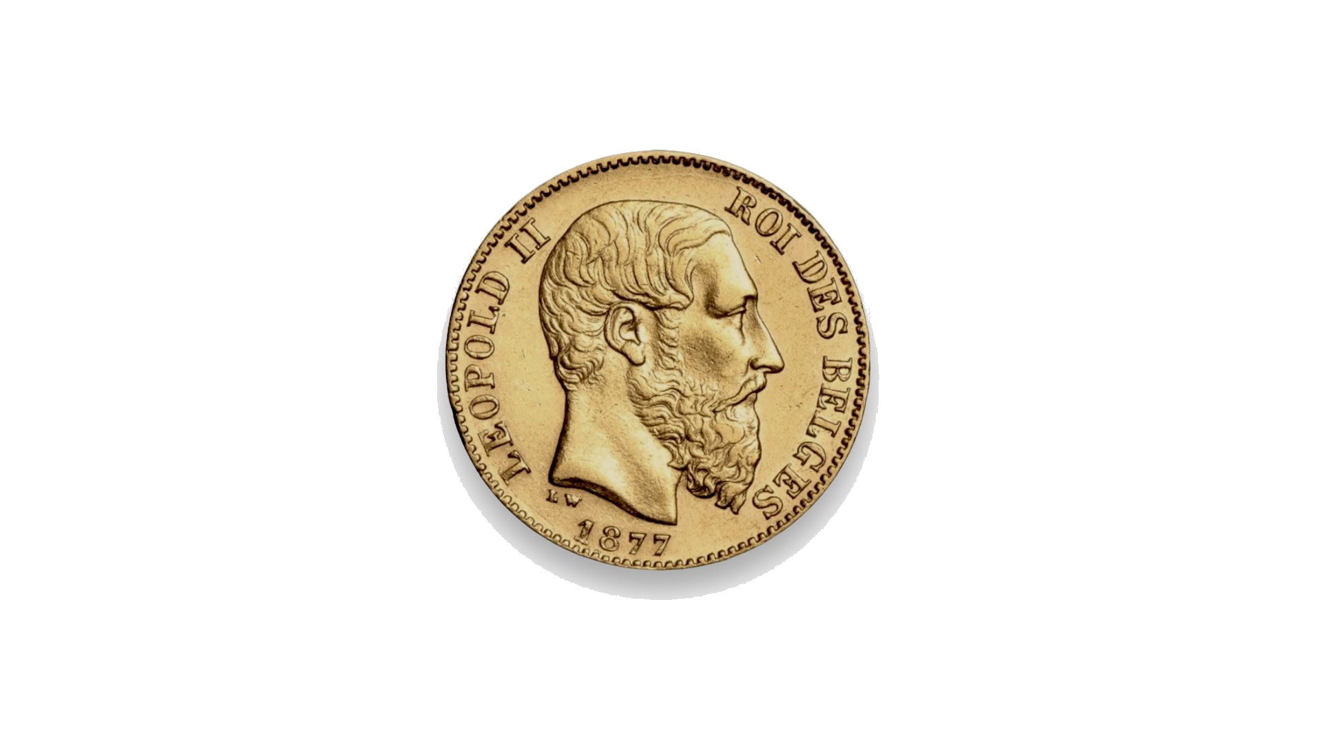 Gold 20-Franc Leopold Coin