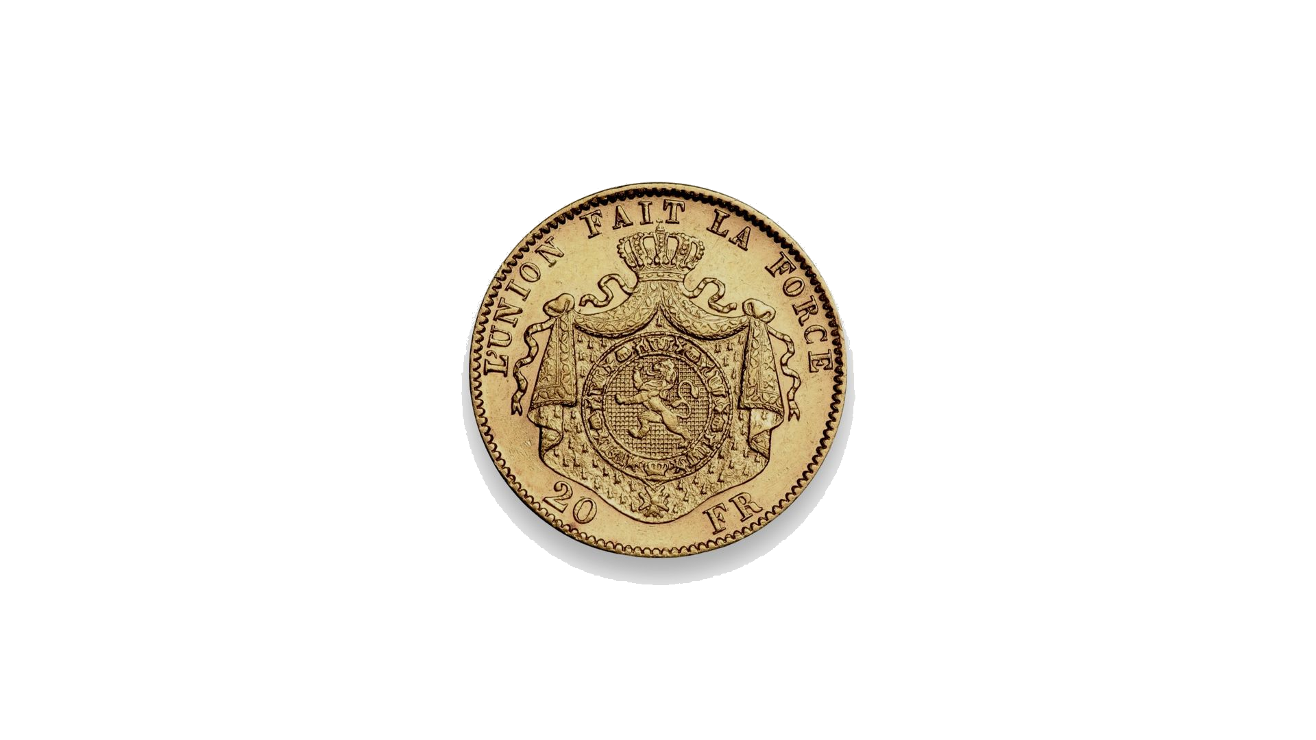 Gold 20-Franc Leopold Coin