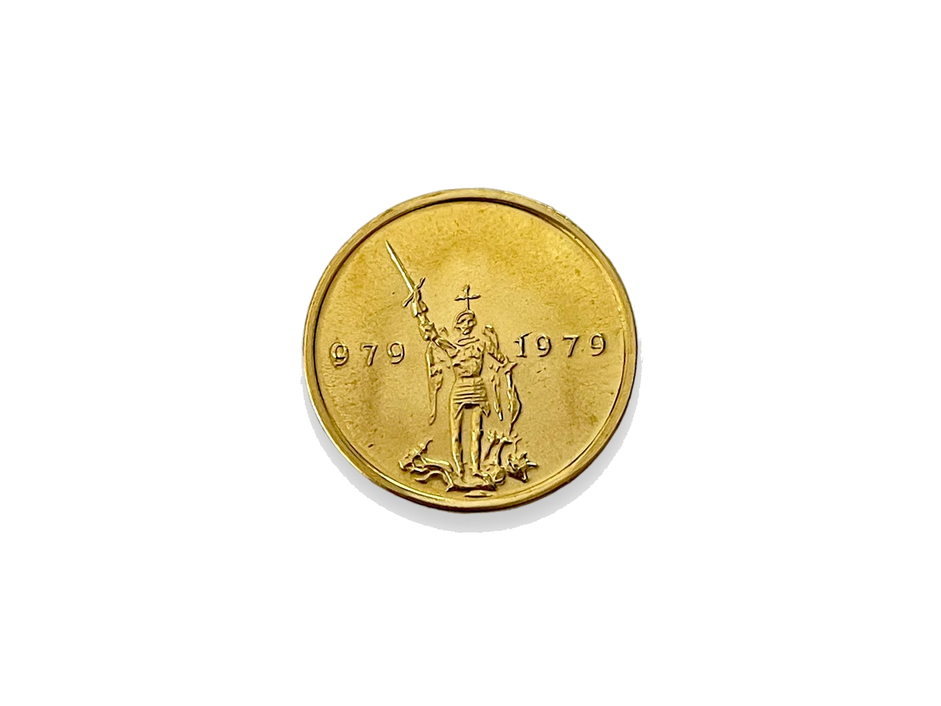 Brussels gold coin, reverse side