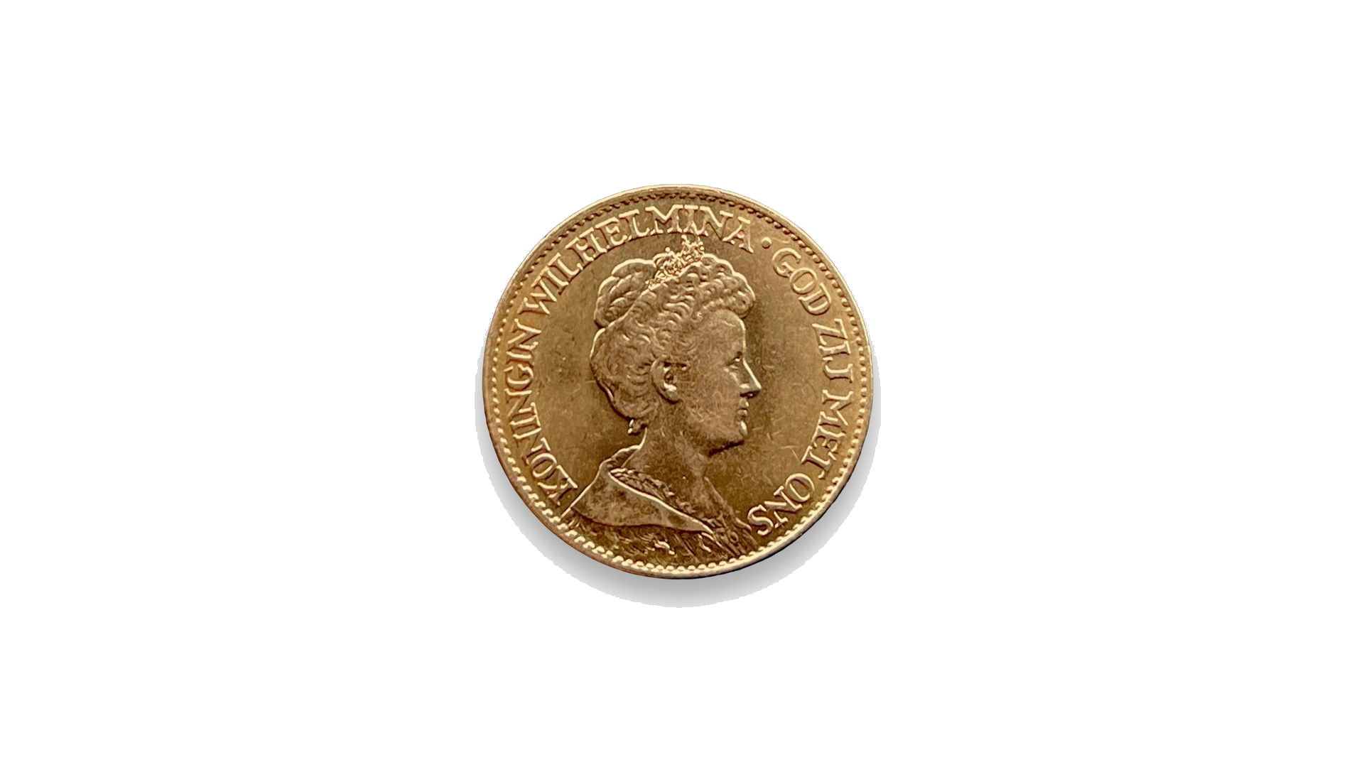 10 Dutch guilders  "Gouden Tientje" back