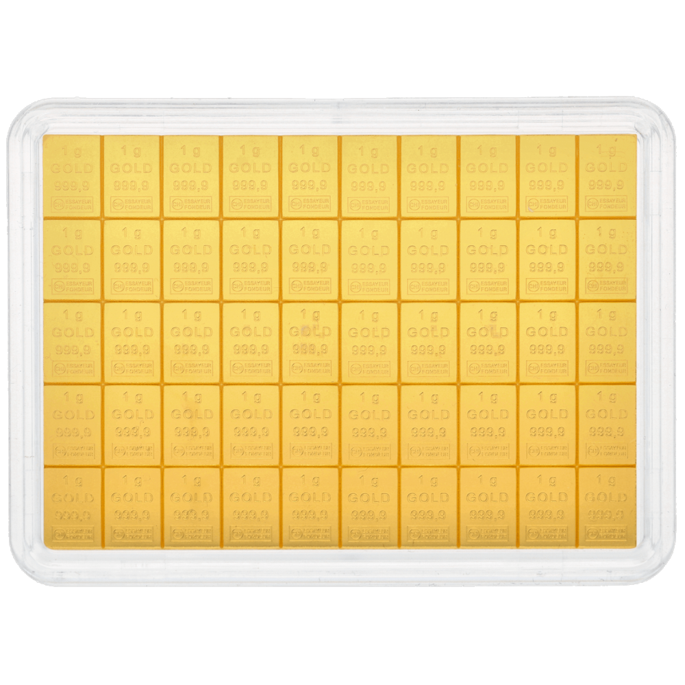 Goudbaar 50x1 gram Valcambi