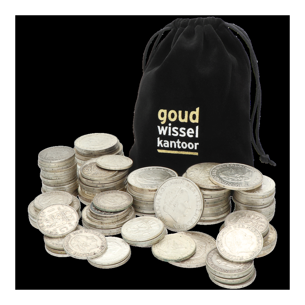 1 KG netto zilveren munten Nederland diverse jaren