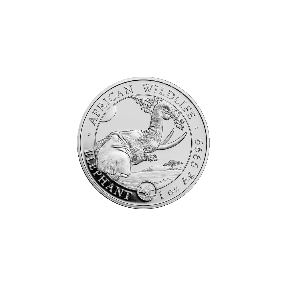 Zilveren Somalische Olifant 1 OZ