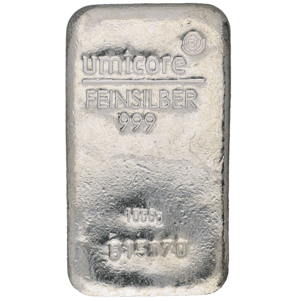 Zilverbaar Umicore 1000 gram