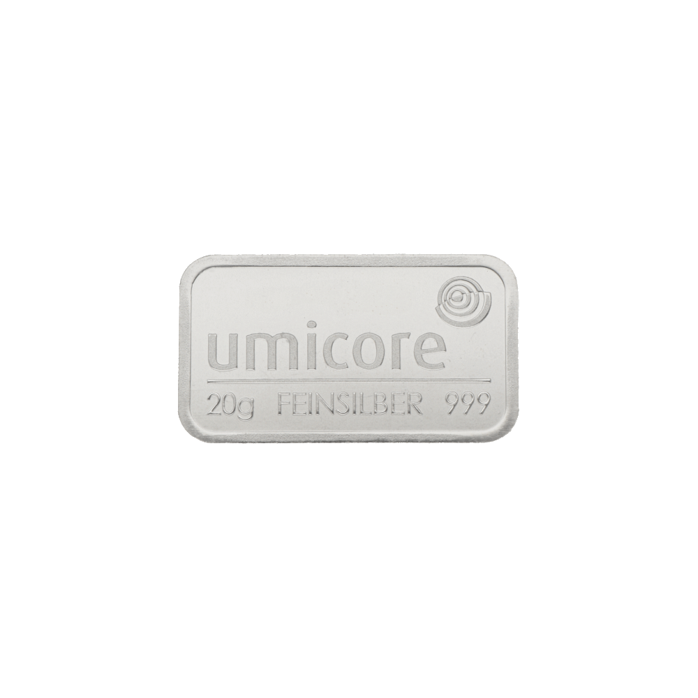 Zilverbaar Umicore 20 gram