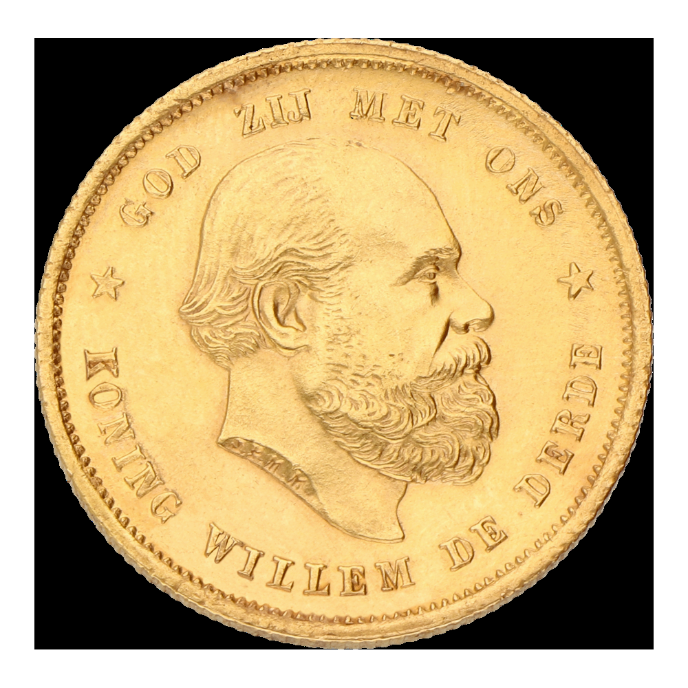 Gouden tientje Willem III Hellebaard